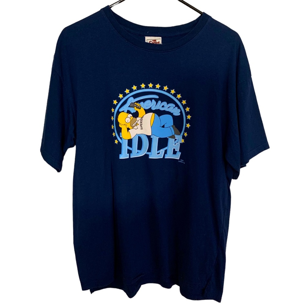Homer Simpson Navy Blue Cotton T-Shirt Sz L/XL